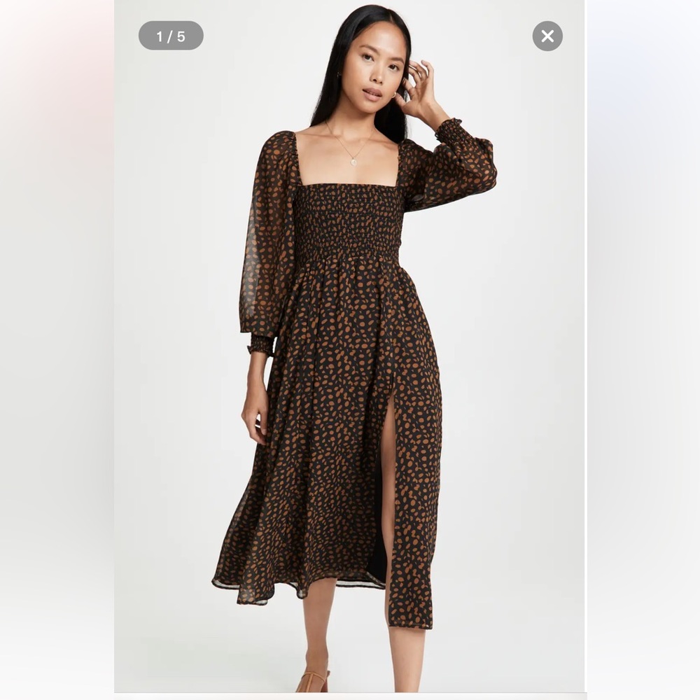 OPT Classic Smocked Maxi Dress